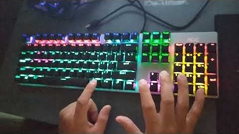 AOC GK410 brown switch unboxing part 4 - lighting test