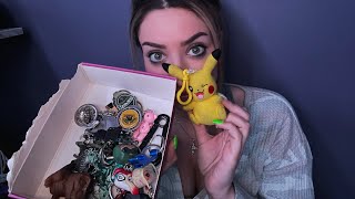 ASMR- Showing you my keychain collection!! (Whispering and tapping) 🫶🏼