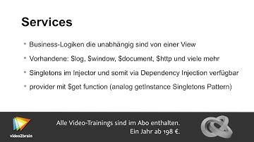 Datengetriebene Anwendungsentwicklung mit AngularJS Tutorial: Was sind Services? |video2brain.com