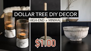 $1 DIY Decor From Dollar Tree (dupes from RH and Anthropologie) - minimal and high-end decor