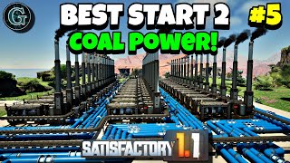How to Build Coal Power Plant with 480 Belts! Satisfactory 1.1 Best Start 2 #5