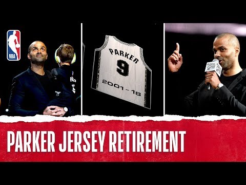 Tony Parker's No.9 Goes Into The Rafters Forever