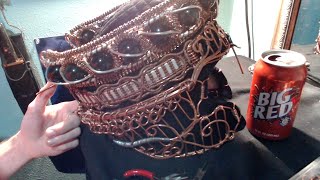 Copper Mask Construction- (WIP) Obsidian Crown. Making the Chainmail Skirt!