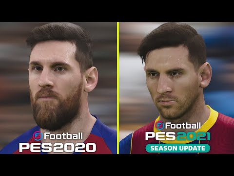 EFootball PES 2021 Vs PES 2020 Players Model Comparison - PS4 Pro 4K Gameplay