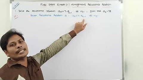 EXAMPLE PROBLEM-2 : SOLVING FIRST ORDER RECURRENCE RELATIONS | RECURRENCE RELATIONS |