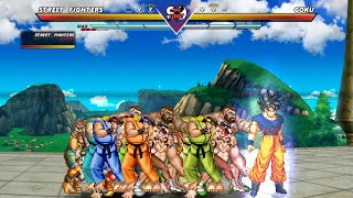 GOKU VS 24 STREET FIGHTERS AT SAME TIME! EPIC!
