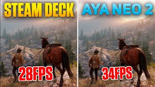 Steam Deck vs AYA NEO 2 - Red Dead Redemption 2 | 720 - 1080p
