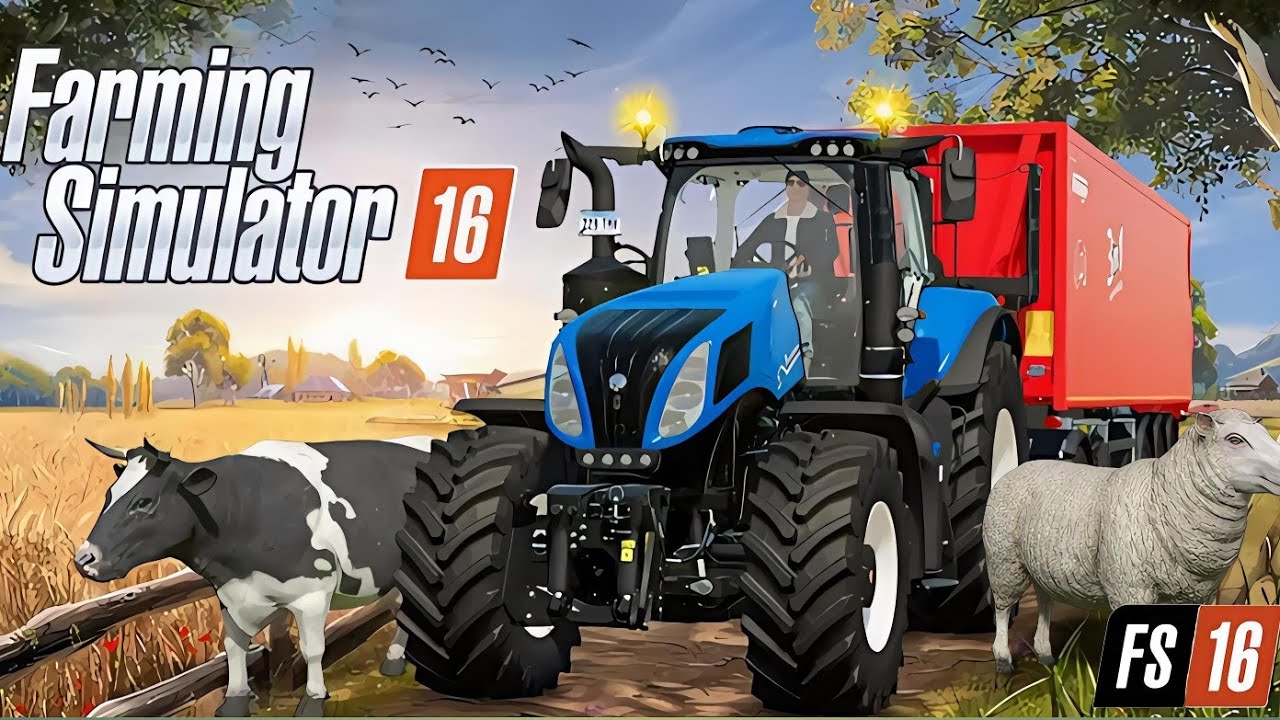 Cow and Sheep Feeding in Farming Simulator 16 | FS16 Gameplay | Timelapse 