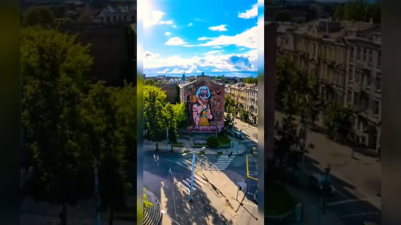Windfilm 🎬 Einstein Vilnius graffiti 