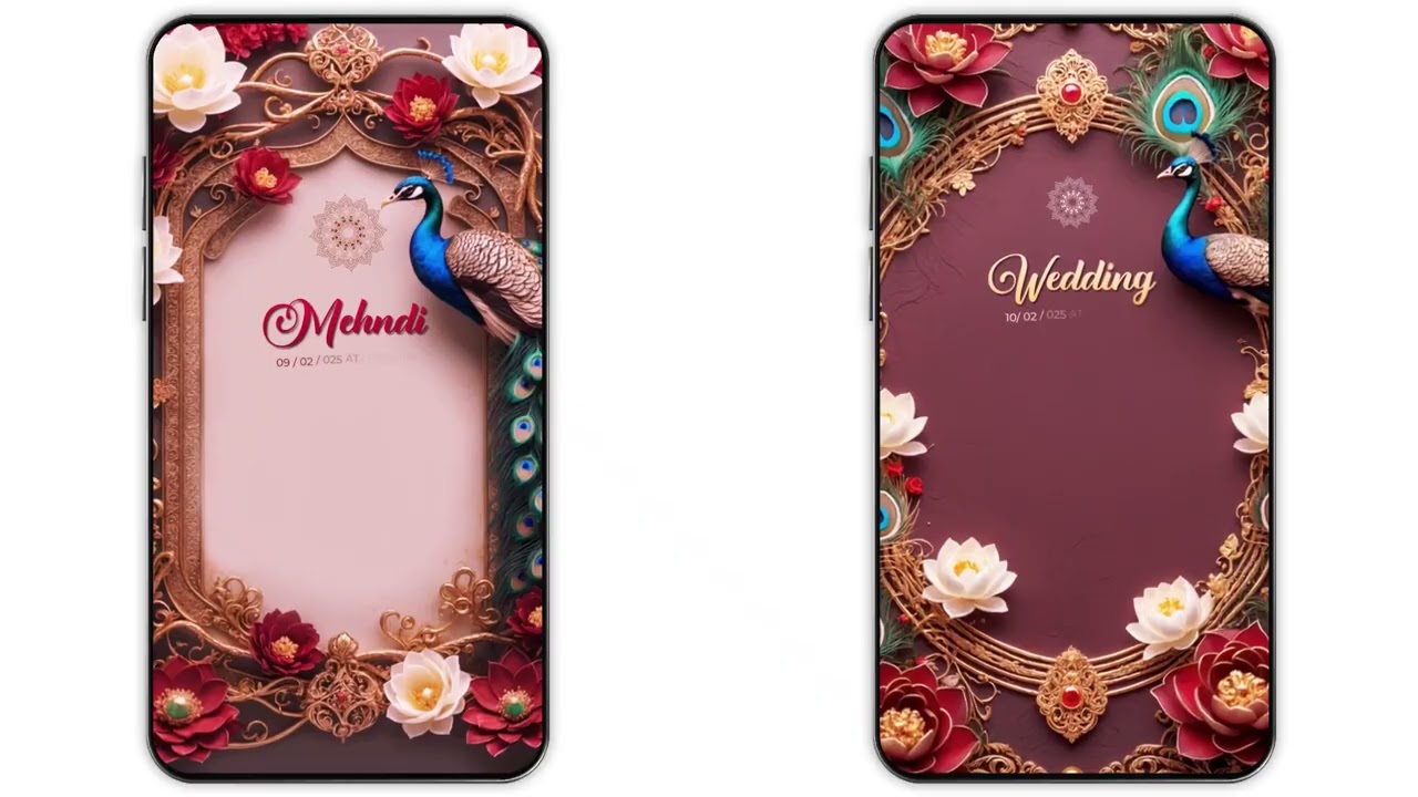 WEDDING INDIAN  INVITATION 9 Royal Hindu Indian Wedding Instagram Story, Elements ft  bride and groo