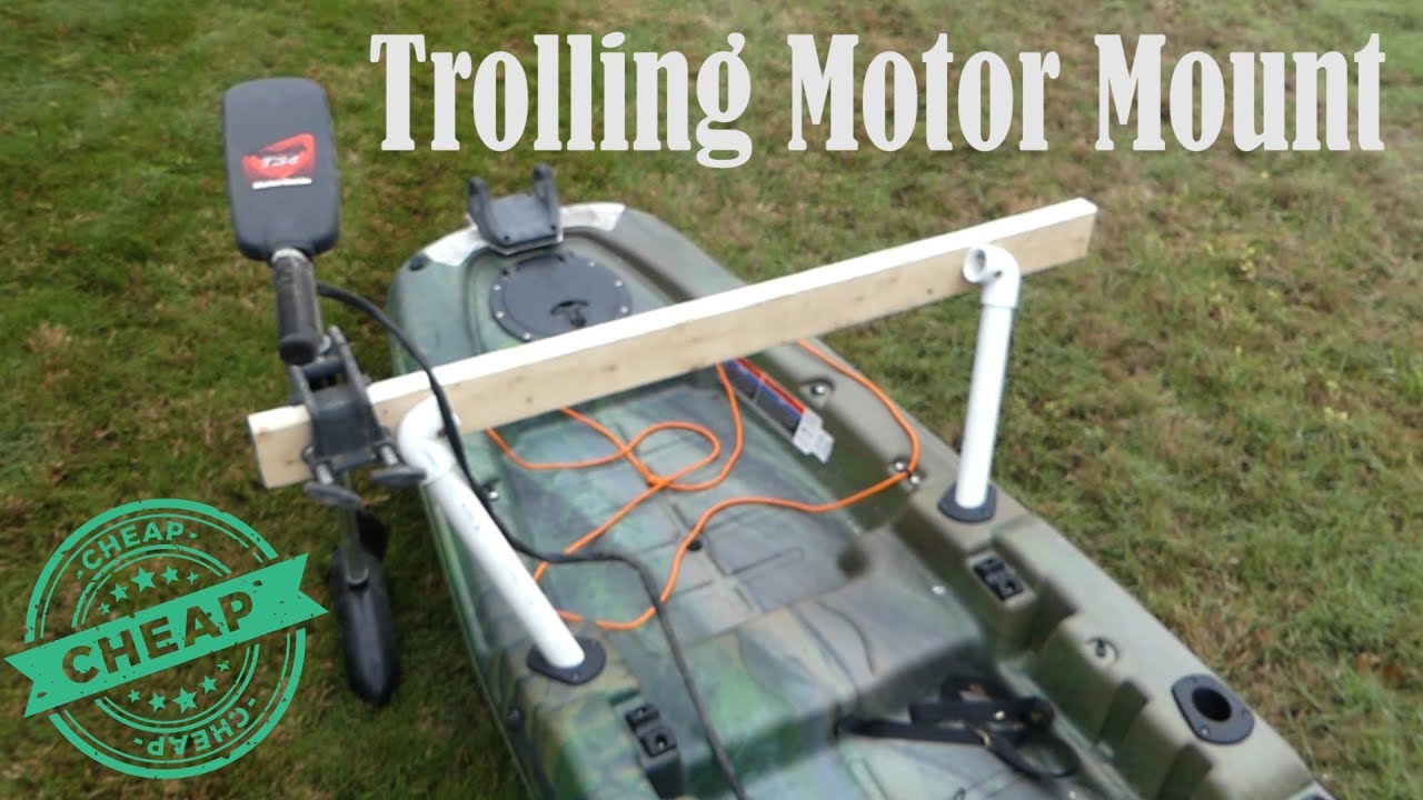 Kayak Trolling Motor Mount for Cheap! DIY! No Drilling Holes in Kayak 