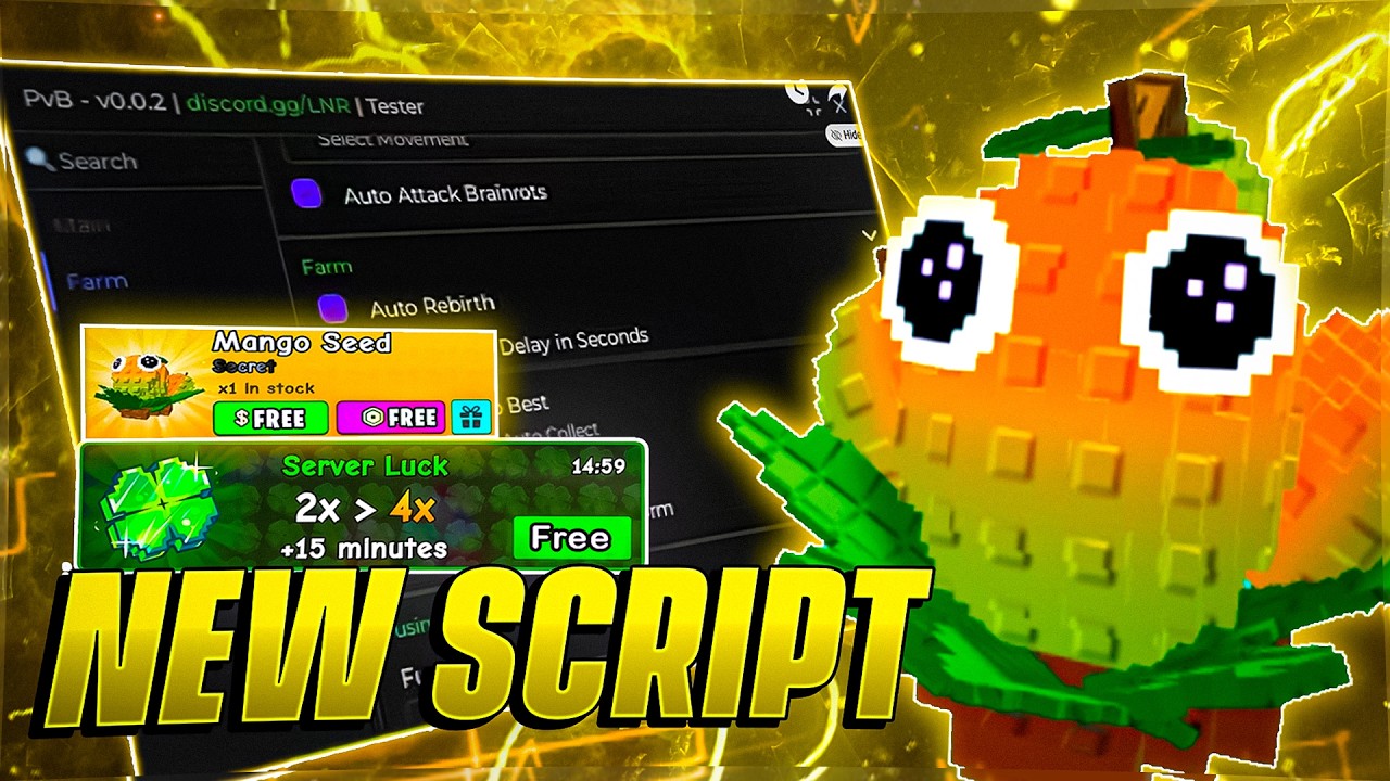 PLANTS VS BRAINROTS Script 🌿 NO KEY | Auto Farm, Dupe, Boss Spawner & Instant Kill (Prison Update!)