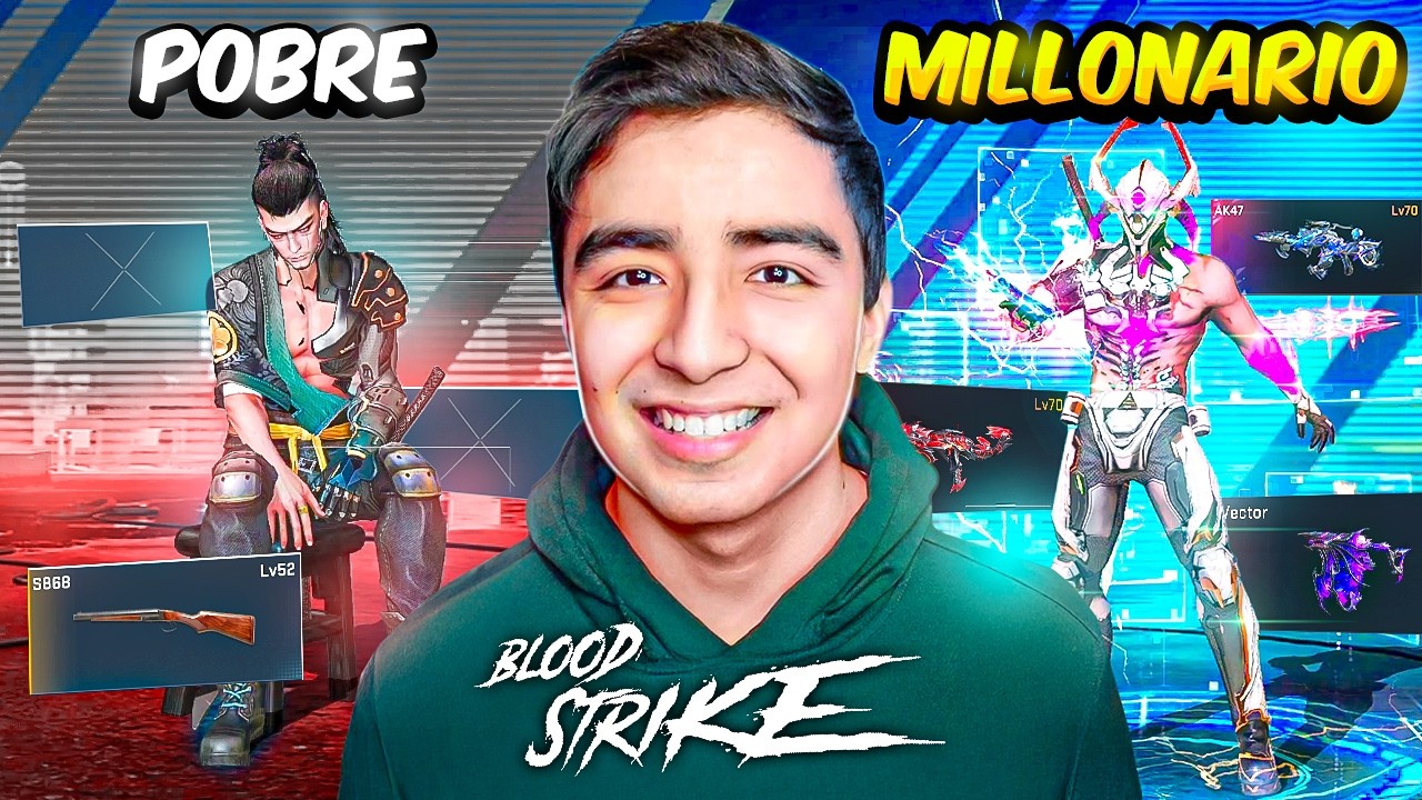 CONVERTÍ de POBRE a MILLONARIO a SUSCRIPTOR y LE REGALÉ MUCHAS SKINS en BLOODSTRIKE! / Orla22