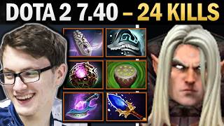 Invoker Pro Mid with 24 Kills and Drums - Dota 2 7.41