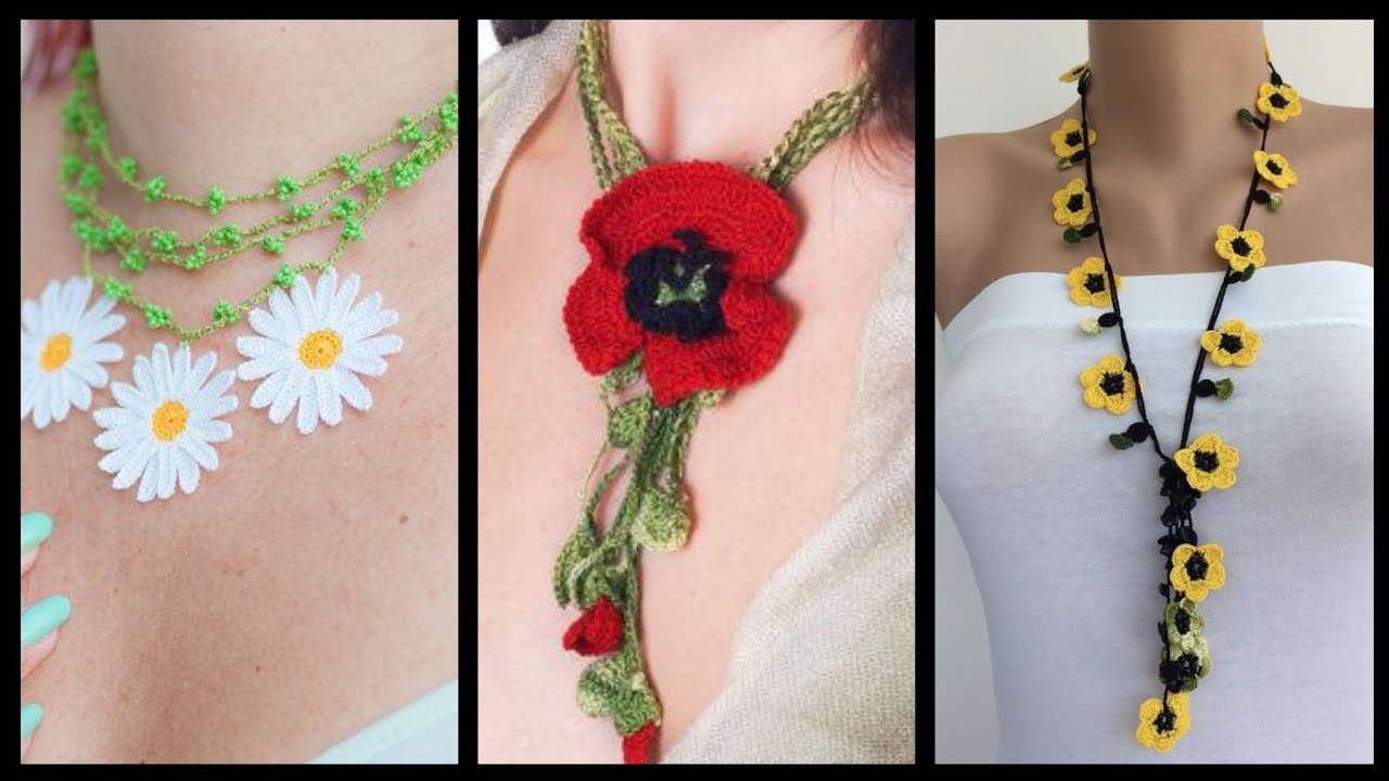 beautiful handmade crochet necklaces design //crochet patterns for