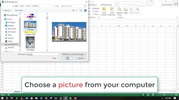 How to insert picture behind text in Excel