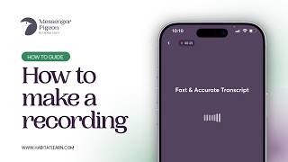How to make a recording | Messenger Pigeon Mobile screenshot 1