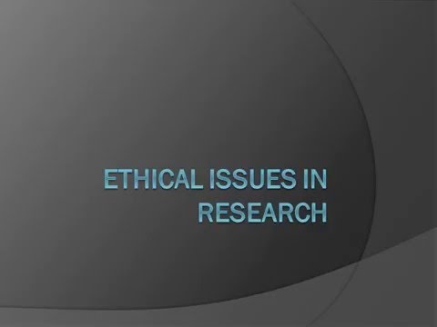 Ethical issues in research