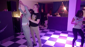 Party in White Rabbit. Dmitriy Malshakov & DJ Katrina. Zouk improvisation.