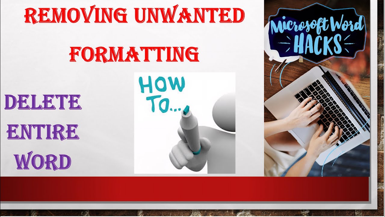 how to remove formatting in word for imac