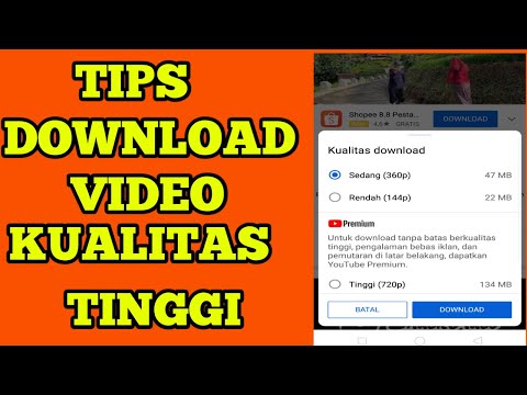 CARA DOWNLOAD VIDEO YOUTUBE BERKUALITAS TINGGI GRATIS DAN BEBAS PREMIUM