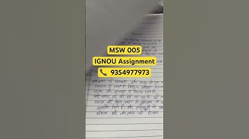 IGNOU MSW 005 Handwritten 2025 #shortsfeed #ignouassignment