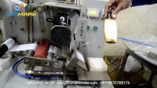 semi auto sticker labeling machine flat bottle, front & back labeller