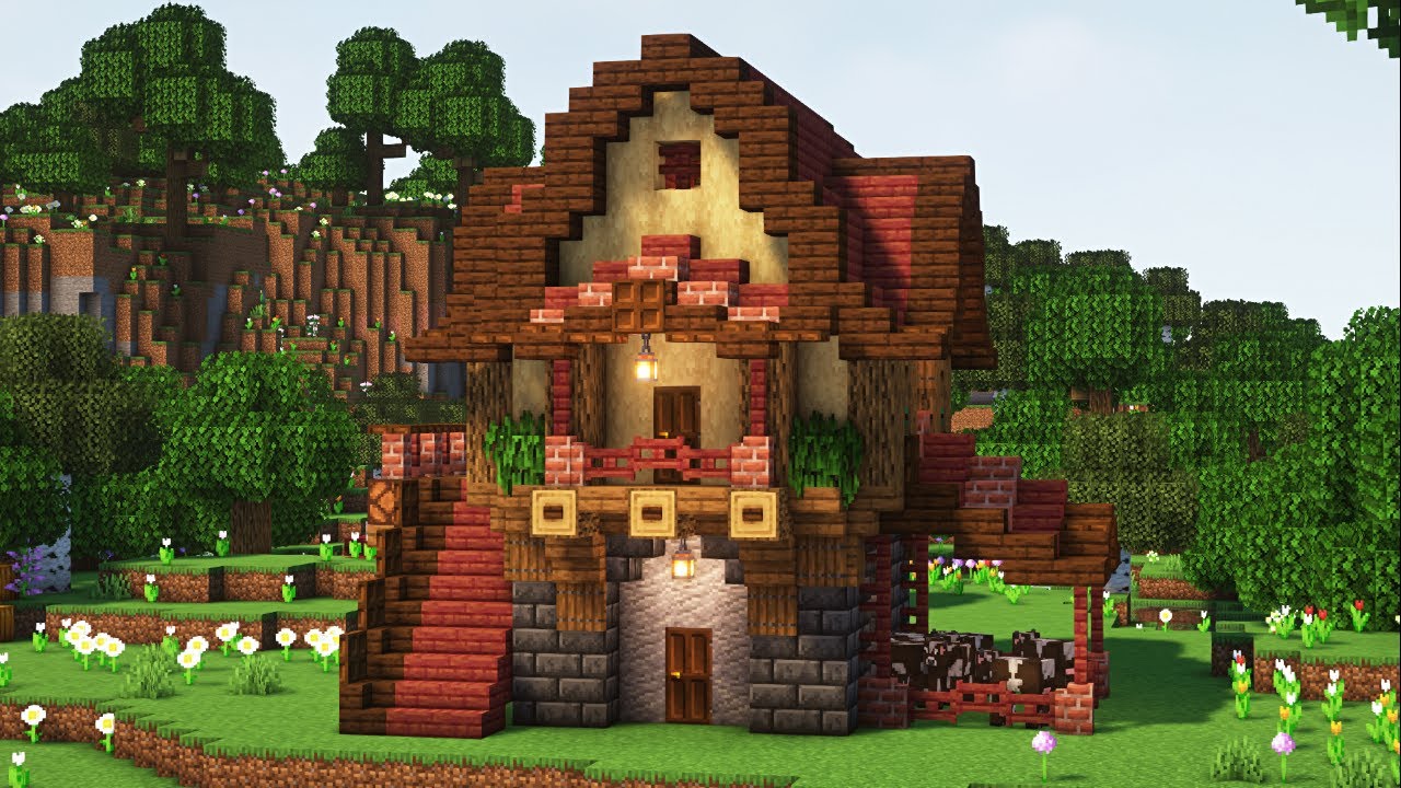 【マインクラフト】小さなサバイバルハウスの作り方【マイクラ建築】 - YouTube