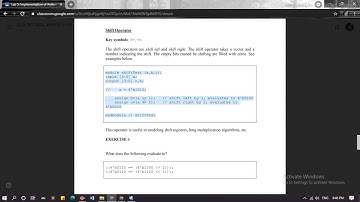 SHIFT OPERATORS in Verilog HDL