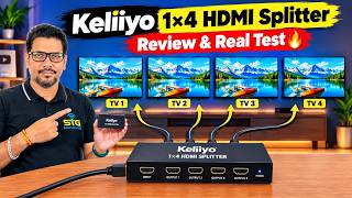 Keliiyo 1×4 HDMI Splitter Review & Real Test 🔥 4K & Full HD | Best Budget HDMI Splitter 2026 screenshot 5