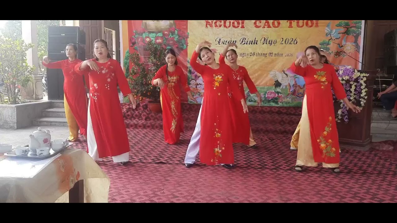 Thôn 4 xã nhân khang lễ mừng thọ các cụ cao tuổi 