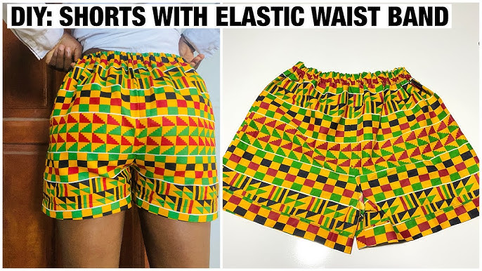 How to cut and sew a short/ elastic waist band short/ beginners