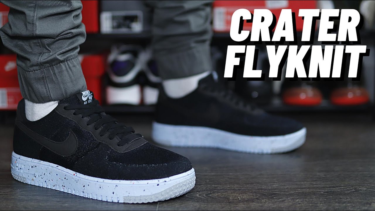 THAN THE 2.0's? Nike Force 1 Crater Flyknit Black On Foot Review - YouTube