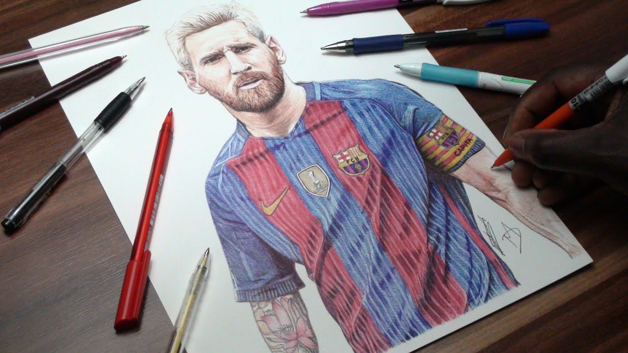 How To Draw Messi (Celebration) | Step By Step | Football/Soccer - YouTube