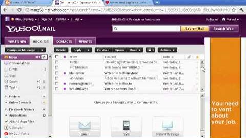 How to delete all your E-mails in Yahoo in one go