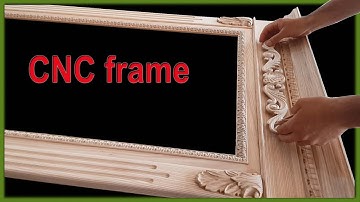Carved frame for a mirror on a CNC machine