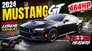 2024 Mustang GT : Corsa Extreme Exhaust, Kooks Headers! 