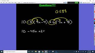 Combining Like Terms w/ Distributive Property