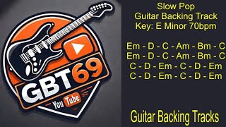 Rock Pop Ballad Guitar Backing Track | 70bpm | E Minor