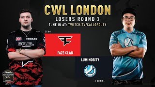 FaZe Clan vs Luminosity Gaming | CWL London 2019 | Day 2