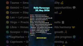 🌟 May 20, 2026 Horoscope for All 12 Zodiac Signs 🔮Bold Moves, Balance & Intuition! #zodiacsigns