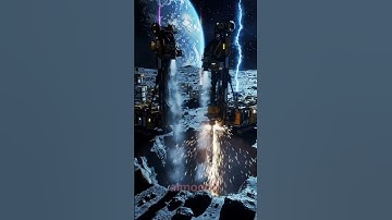 #Futuristic lunar moon drilling# machine with water cooling and power beams#ai