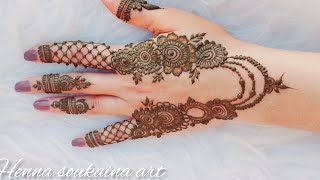 كل مبتدئة تقدر تنقش هاد المديل الجميل #henna #explore #henna_soukaina_art #hennadesign #hennaart