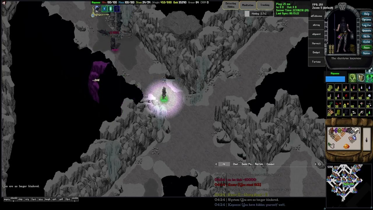 UO Outlands - Backstabber Gameplay 