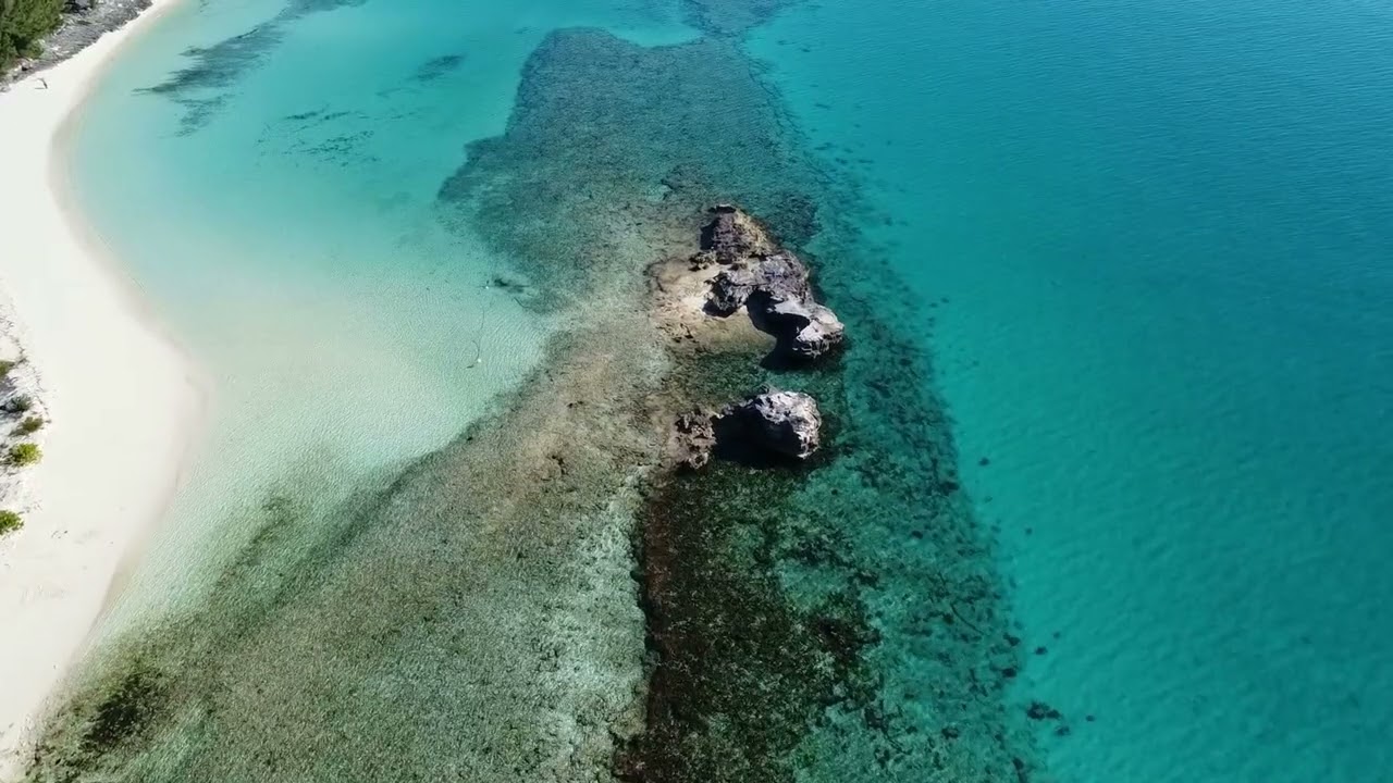 Chill while flying over Smiths Bay, Cat Island, The Bahamas