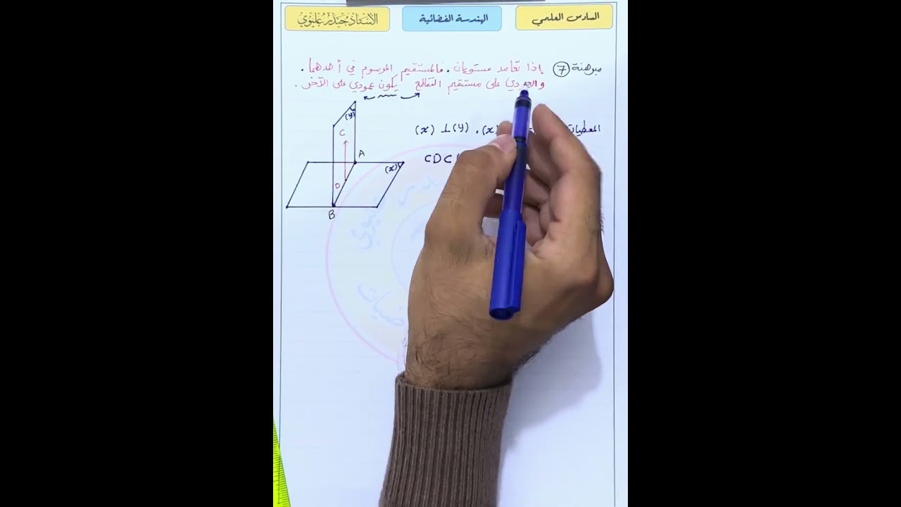 الهندسة الفضائية / مبرهنة 7