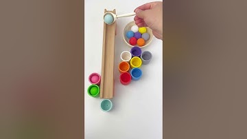 Color Sorting Marble Run ASMR Reverse #asmr #marblerun