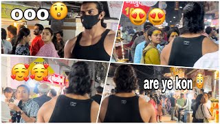 SARAFA BAJAR INDORE 😍 Reaction bodybuilder @Narendra_gurjar_fitness_brand #reaction #youtube