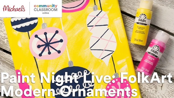 Online Class: Paint Night Live: FolkArt Modern Orn...
