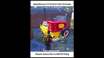 🥵😱 Squadhouse 1v4 Clutch with Grenade | pubg shorts | #shorts #shortsvideo #pubgmobile #bgmi #pubg
